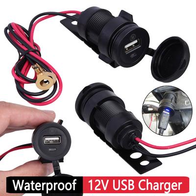 1PC Motorcycle 12V USB Charger Waterproof Power Supply Adapter Cellphone Car Charger Power Adapter USB Socket
