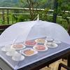 1Pc Large Pop-Up White Mesh Food Cover Tent - Foldable, Washable, Transparent Mesh, Ideal for Outdoor Picnics, BBQs, & Parties, Protects from Insects