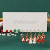 2026 fashion Christmas accessories 5 pairs of card earrings 2025 oil dripping red and green Christmas tree snowman earrings wholesale
