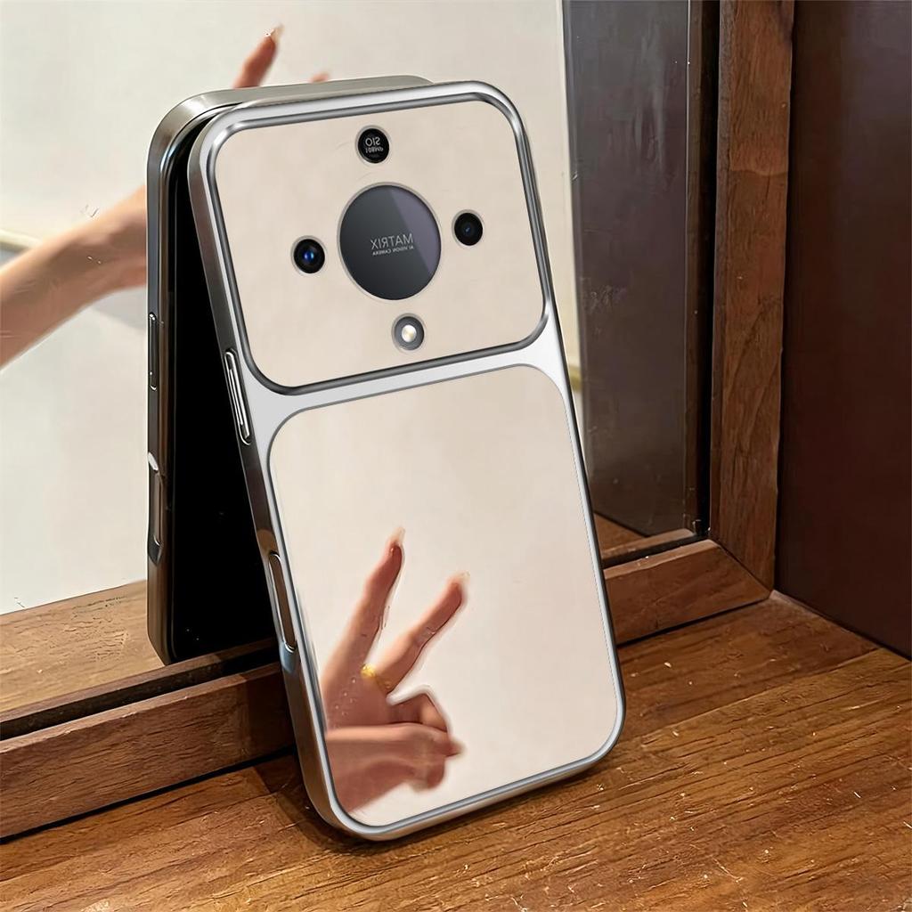 Case for HONOR X9b,X9a Trending Big Window Cover Mirror Phone Casing