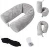 Travel Neck Pillow with Mask, Earplugs, and Airplane Case