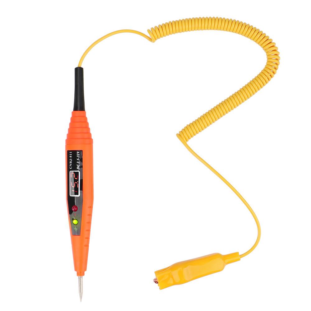 

2.5-32V Digital Display Car Electrical Circuit Test Pen Electrical Diagnostic Tool Detector жовтий