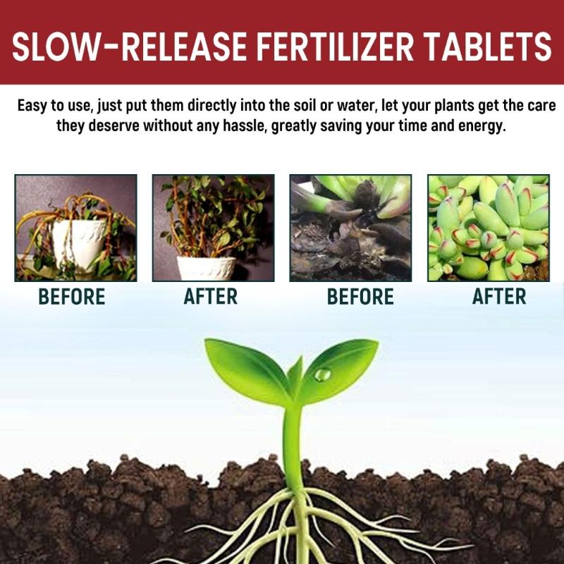 Gardening Slow Release Tablets Organic Fertilizers Plant Flowers Potassium Slow Release Agent Fertilizers for Garden