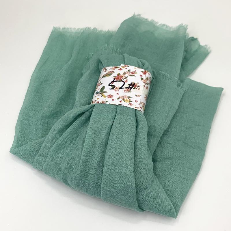 Women Cotton Scarf New Summer Girls Solid Color Sunscreen Thin Scarves Soft Shawl Foulard Viscose Spring Lady Wrap Shawls