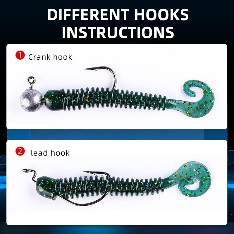 BEARKING Fishing Lure 65mm 1.6g 15pcs / Bag G Tail Soft Baits Fishing Wobbler Bass Bait Artificial Fishing Soft Lure Tacke