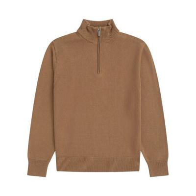 Mens Ribbed Quarter Zip Jumper