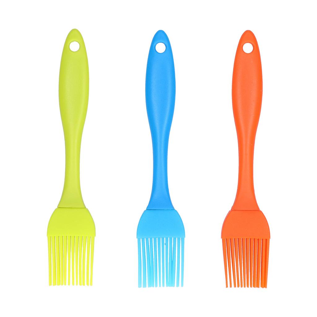 3pcs BBQ Brush High Temperature Resistant Silicone Basting Pastry Seasoning Brush for Kitchen Barbecue Cooking