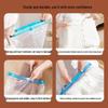 Transparent Blue Vacuum Roll-Up Storage Bag for Quilts, Clothes, Jackets, and Travel Essentials