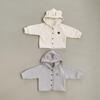 Kids' Bear Embroidery Hooded Cardigan: Boys & Girls Double-Sided Fleece Jacket, Baby/Toddler Outerwear.