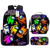 Among Us Themed School Backpack Set Kids - 3PCS Shoulder Bag Pencil Case Oxford Fabric Breathable Waterproof
