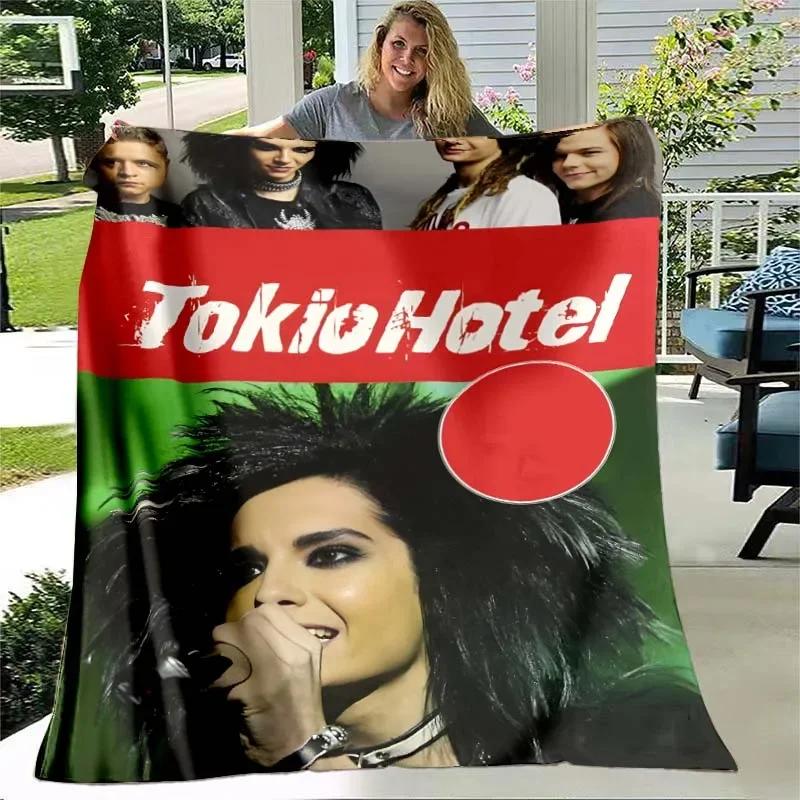 3D Tokio Hotel band printed blanket Kids Warm blanket Flannel Soft Cozy Blankets Sofa Bed Blanket Travel Blankets Birthday Gift