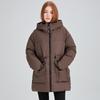 Women's Mid-length Hooded New Cold and Windproof Lightweight Thickened Fluffy Warm Loose High-quality Fabric Casual Sports Cotton Clothing