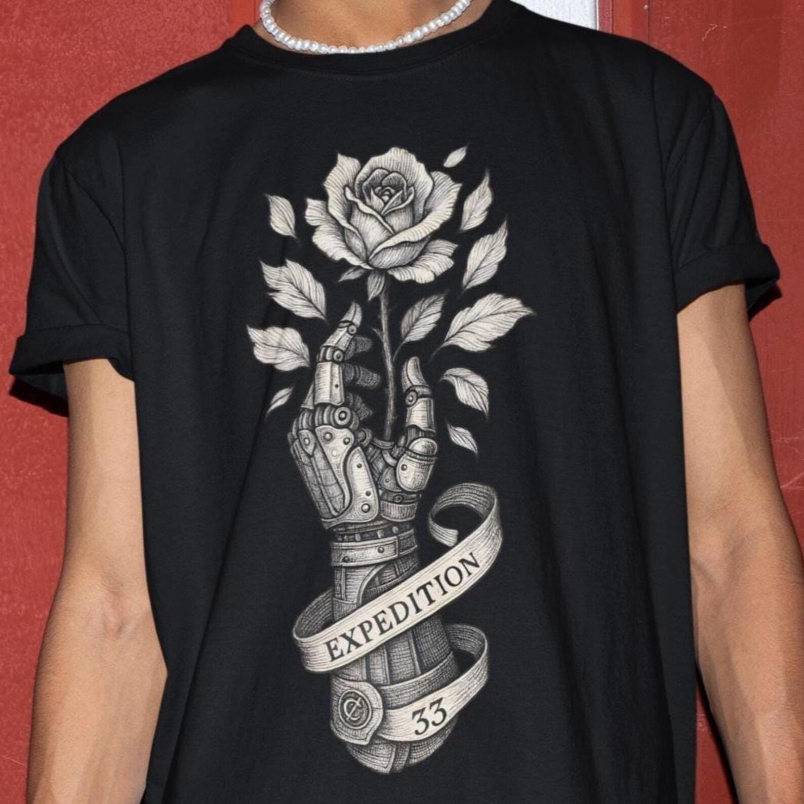 Expedition 33 Vintage Art Style Tee – Clair Obscur RPG Shirt, Gamer Gifts XL