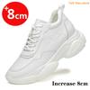 Sneakers Men Elevator Shoes Height Increase Shoes For Men Height Increase White Shoes Black Shoes 6-8 Cm Plus Size Women 36-44