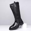 Martin Boots For Men'S Autumn And Winter Vintage Outdoor Men'S Knee-High Boots, British Style Work Boots, High-Top Men'S Leather Boots