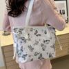 Premium Commuter Bag Women's Large-capacity Bag Class New Butterfly Fashion Versatile Casual College Student Shoulder Tote Bag