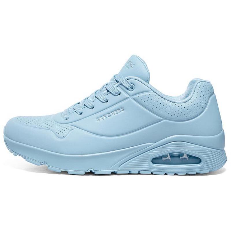 Skechers Men Fabric Round Toe Lace Up Cushioned Durable Low Top Casual Shoes Blue 52458-LTBL 43