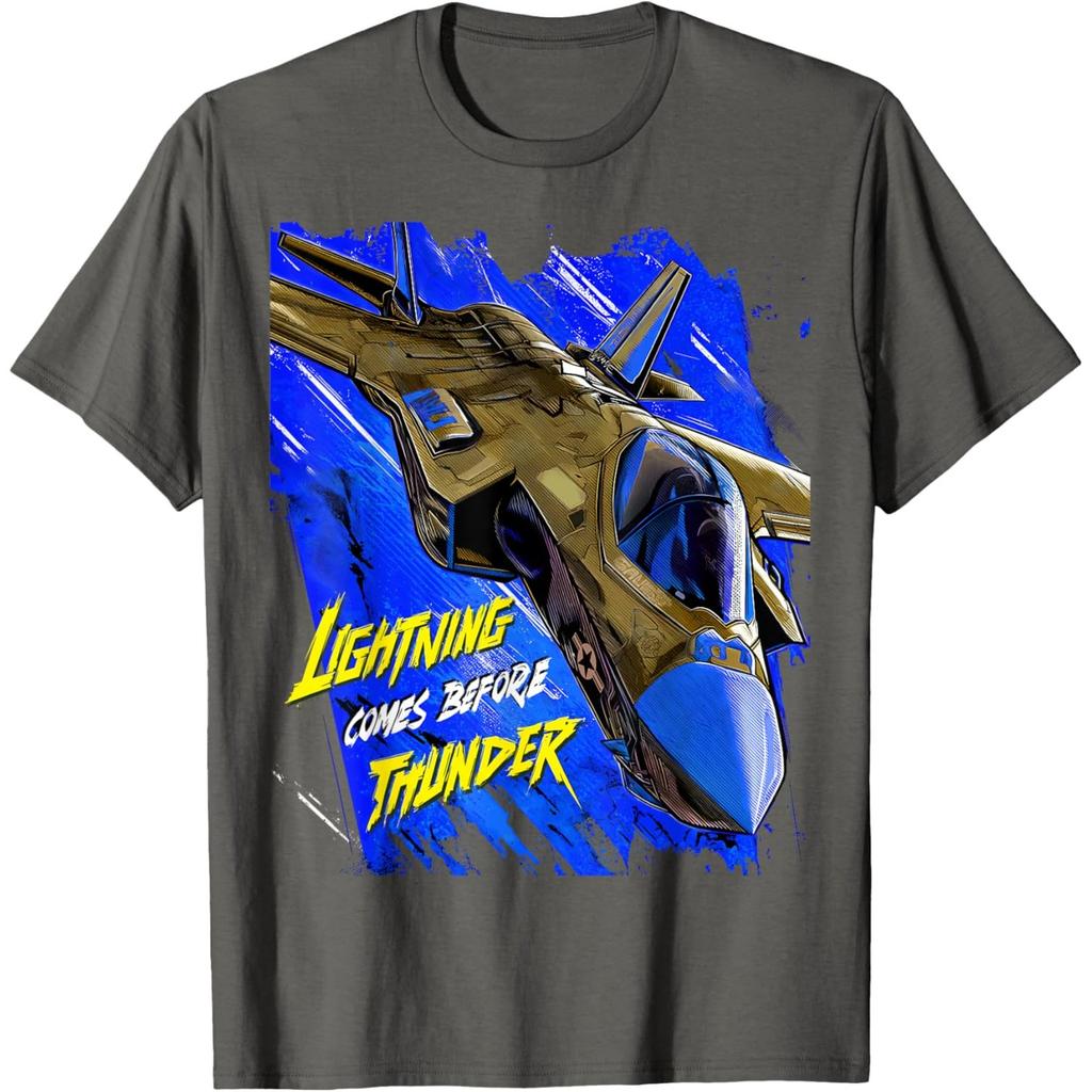 Stealth Fighter Jet Graphic Tshirt Men Casual Crewneck Cotton Print Tee