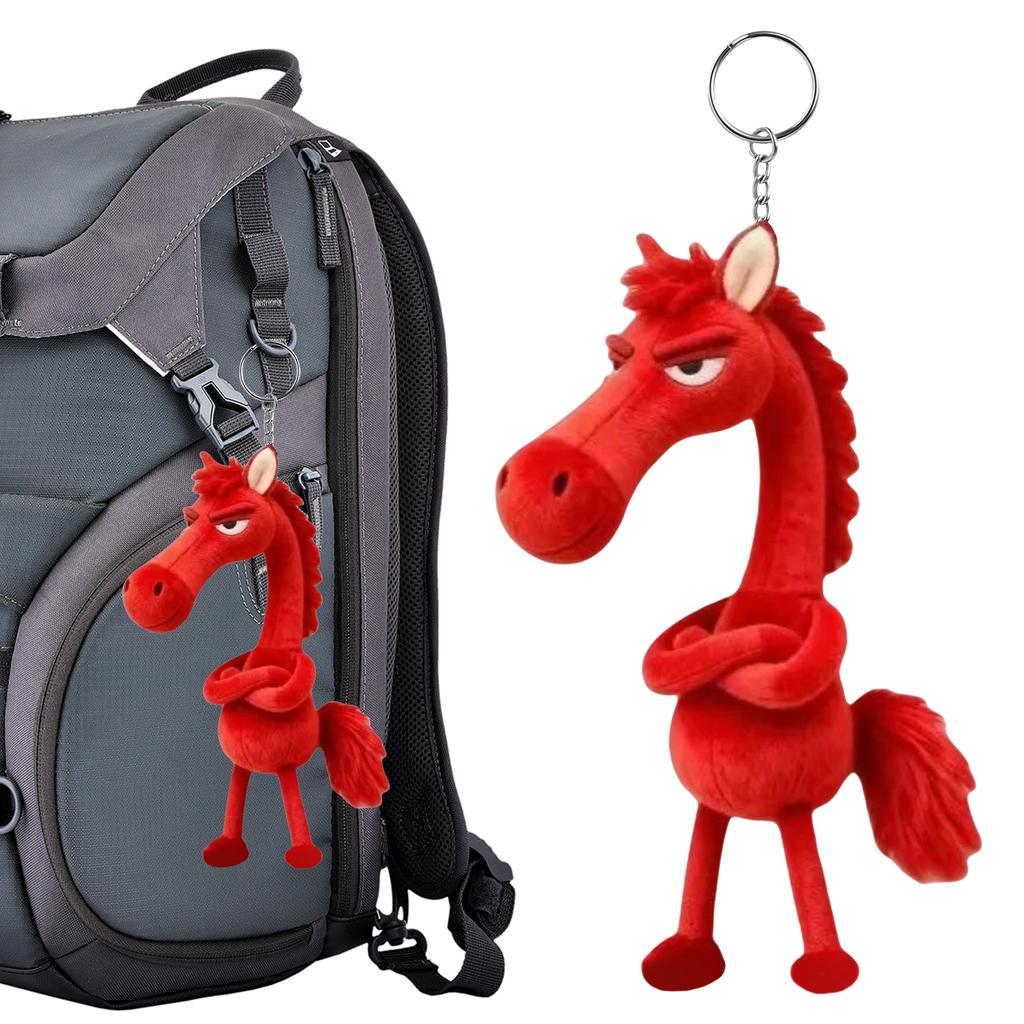 2026 Year of Horse Plush Keychain Lucky Mascot Lovely Arrogance Pony Pendant New Year Party Gift for Purse Backpack Bag Key Ring