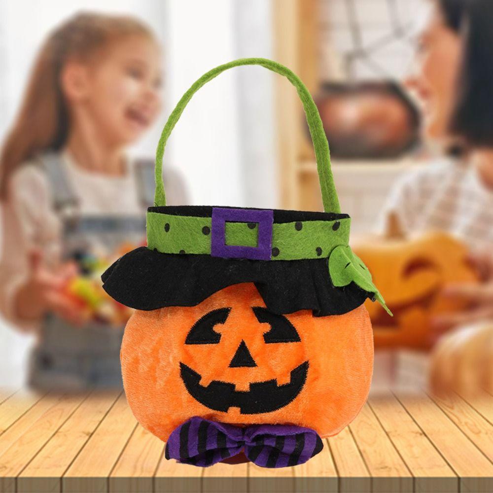 Gifts Pouch Halloween Candy Bag Ghost Trick-Or-Treat Candy Basket Halloween Candy Bucket Festival