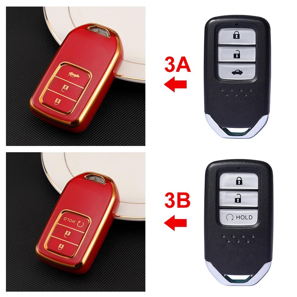 TPU Car Remote Key Case Cover Protector Shell Fob For Honda CRV CR-V Fit Civic Accord HR-V HRV City Odyssey XR-V Accessories