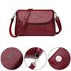 Fashion Women's Bag Leather Texture Bag Trend Wild Messenger Bag Zipper Bag Small Square Bag
