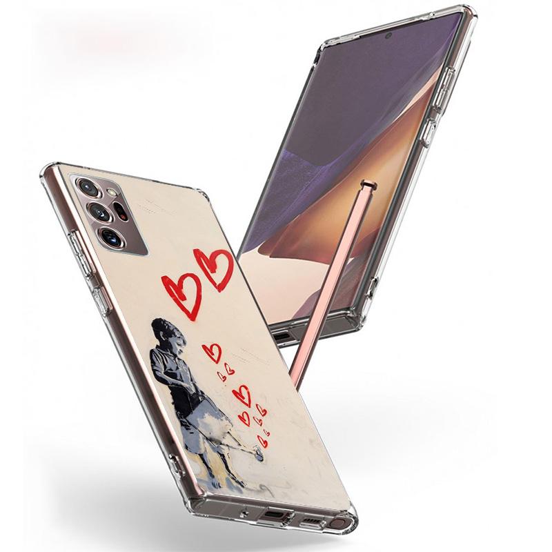 Street Art Banksy Graffiti Cover Phone Case For Samsung Galaxy S26 S25 Edge S24 Ultra S23 S22 Plus S21 S20 FE Soft Fundas Shell