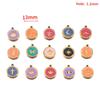 4-8pcs Stainless Steel Enamel Star Heart Eye Shell Sun Round Random Charm Base Anklet Pendant DIY Earring Necklace Jewelry Makin