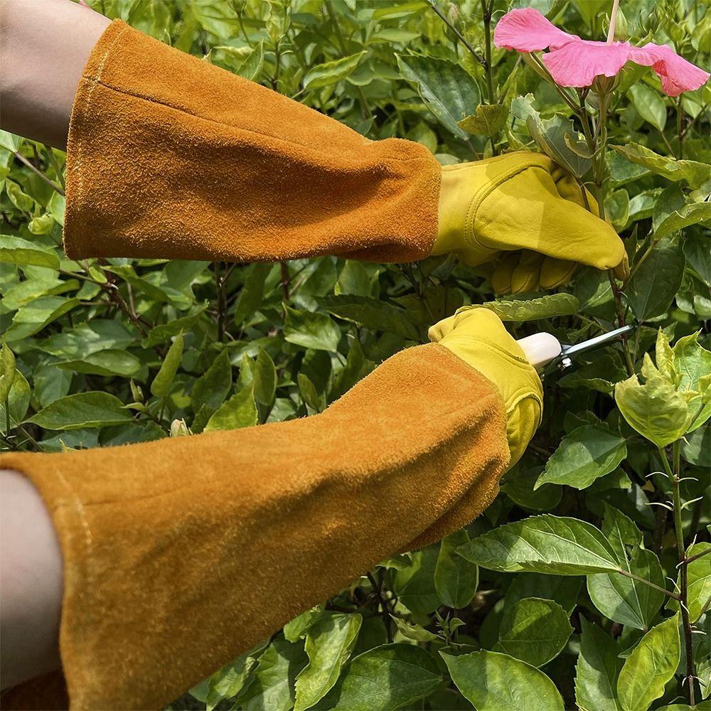Long Sleeve Gardening Gloves Thorn Proof Rose Pruning Gloves Practical Garden Gloves