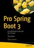 Kniha Pro Spring Boot 3 : An Authoritative Guide with Best Practices