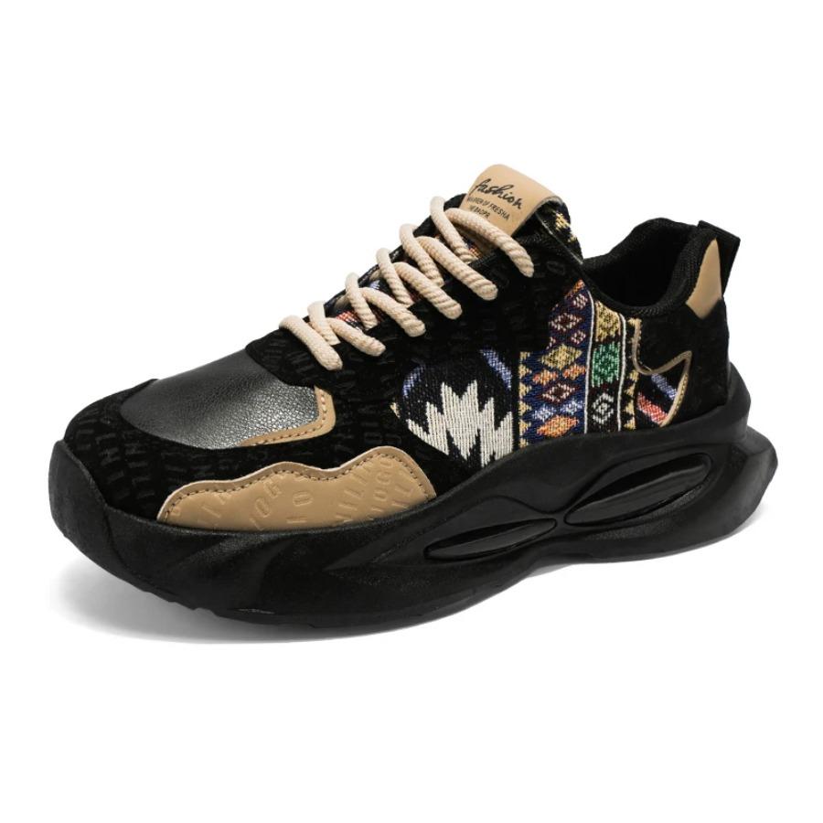 Jarní Nové Ležérní Sportovní Boty pro Muže, Silná Podrážka, Zvyšující Výšku, Protiskluzové a Prodyšné, Chodící Mokasíny pro Teenagery