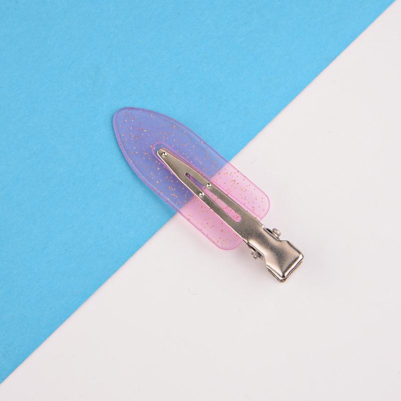 Grampos de cabelo sem costura simples de cor sólida sem dobra franja lateral grampo de maquiagem acessórios de lavagem de rosto grampos de cabelo para meninas