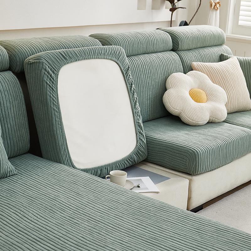 Gestrickte Jacquard-Sofaabdeckung, verdickt mit Polarfleece, dehnbare Sofahülle, elastische Couch-Sitzbezug für Wohnzimmer-Dekoration Headrest