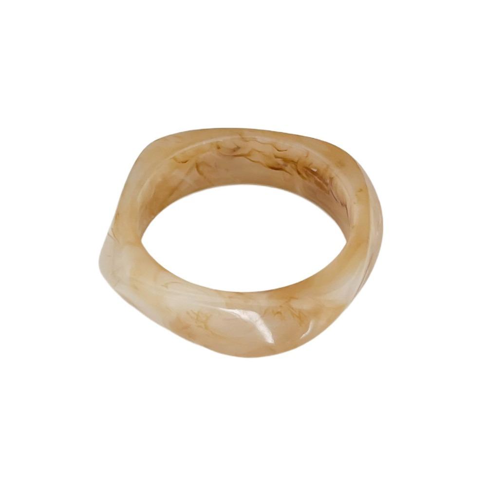 Bohemian Acrylic Bangle Smudging Retro  Hand Ring Creative Irregular Wide Bracelet  Gift