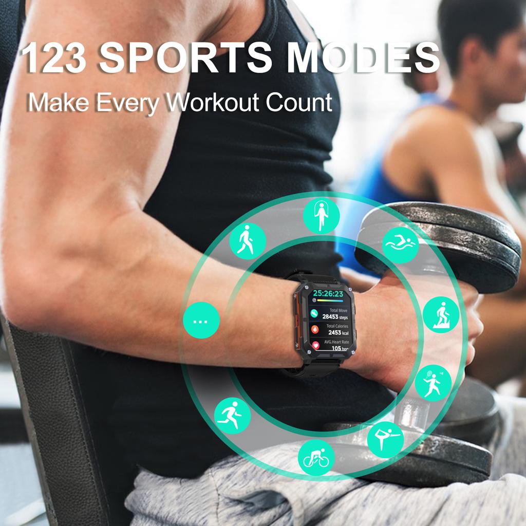 C20Pro Smart Watch Men Voice Assistant Bluetooth Call Business Outdoor Sports IP68 Waterproof Women Smartwatch For Android iOS