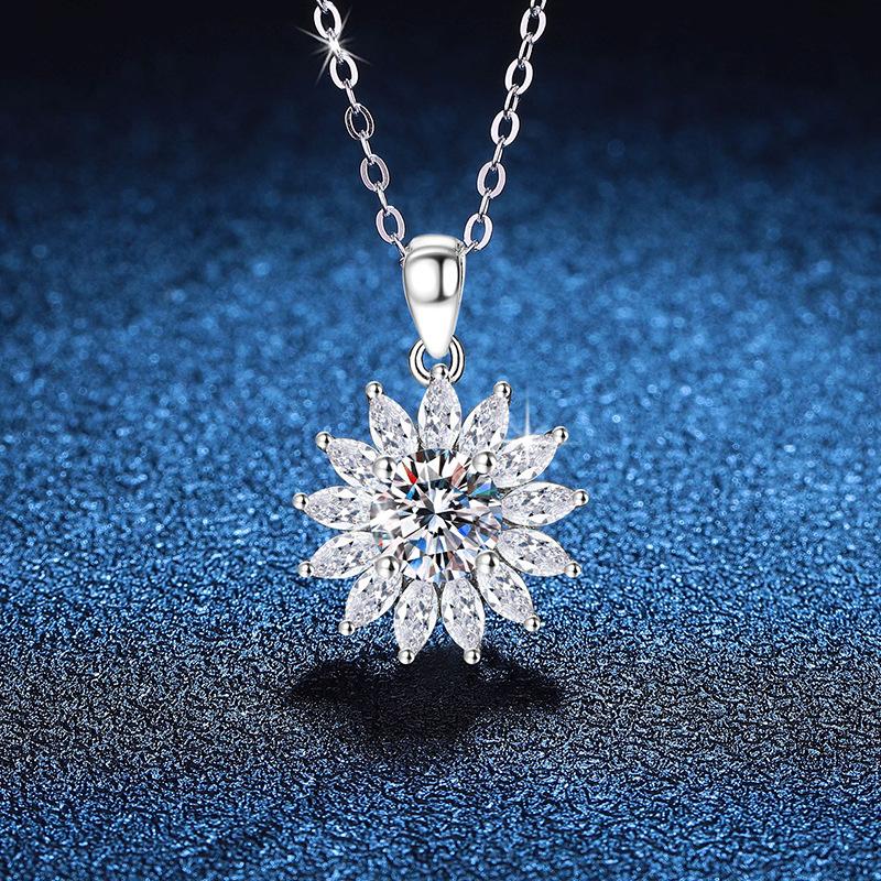 925 Sterling Silver Necklace For Women Zircom With Lab Diamond Jewelry Wedding Pendant White Gold PlatedGood product