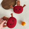 Racket Table Tennis Plush Keychain Soft Stuffed Toy With Pp Filling Cotton