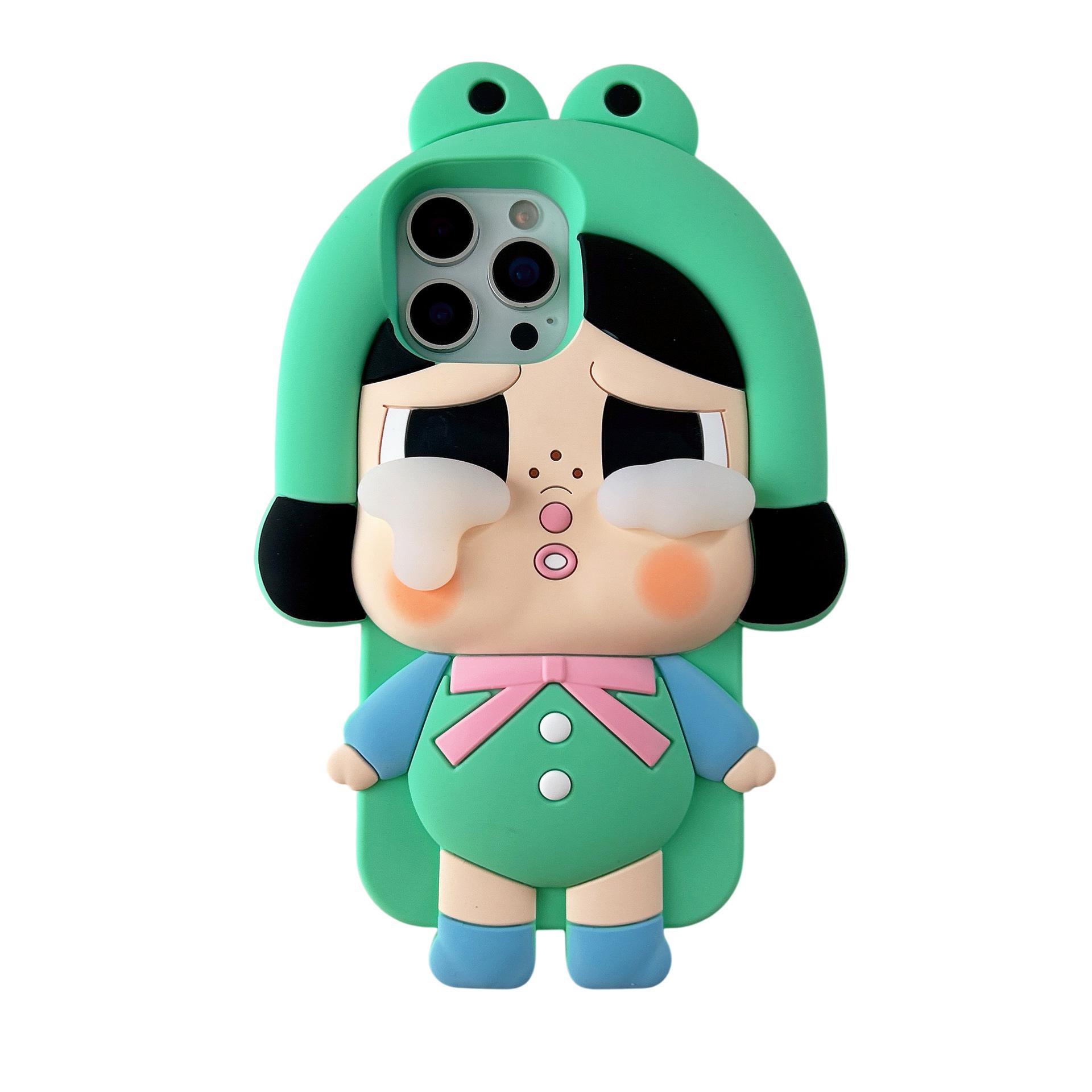 

3D Чехол для телефона в виде лягушки, утки, плачущего ребенка для iPhone 17/16/15/14/13 Pro Max iPhone 17 Pro Max