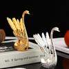 Light Luxury Swan Feather Spoon Household Dessert Coffee Fruit Spoon Creative High-end Restaurant Classical Tableware