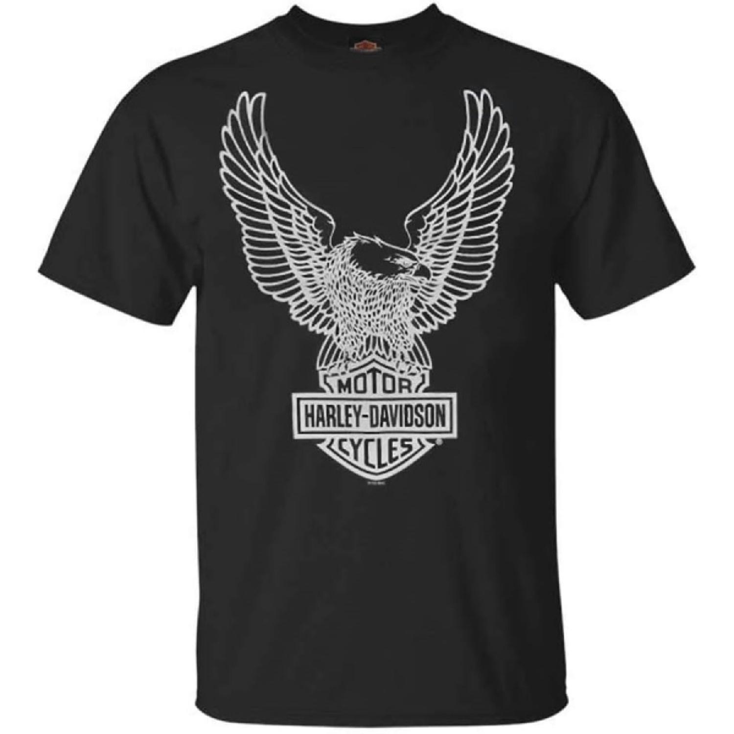 

Чоловіча футболка Harley-Davidson з принтом орла, коротким рукавом, чорна, 30296656 XL різнокольоровий