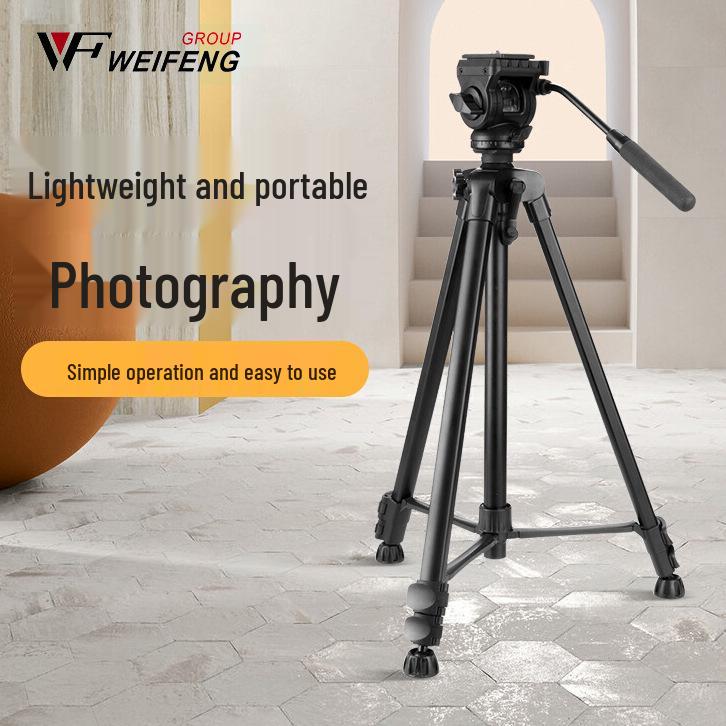 Weifeng WF702 Professional Camcorder Tripod, 1.8M Aluminum Alloy with Hydraulic Damping Ball Head
