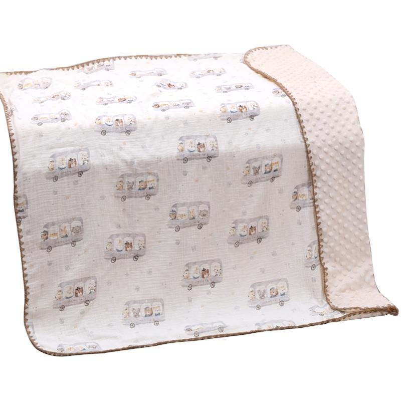 Baby Summer Blanket with Lovely Pattern Lightweight Thin Blanket Soft & Comfortable Newborns Blanket for Boy Girls Gift