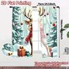 2pcs,Curtains Cute Reindeer Christmas Forest Gifts (2) Chic Pattern Curtains Prints Light Filtering Curtains Festive Suitable