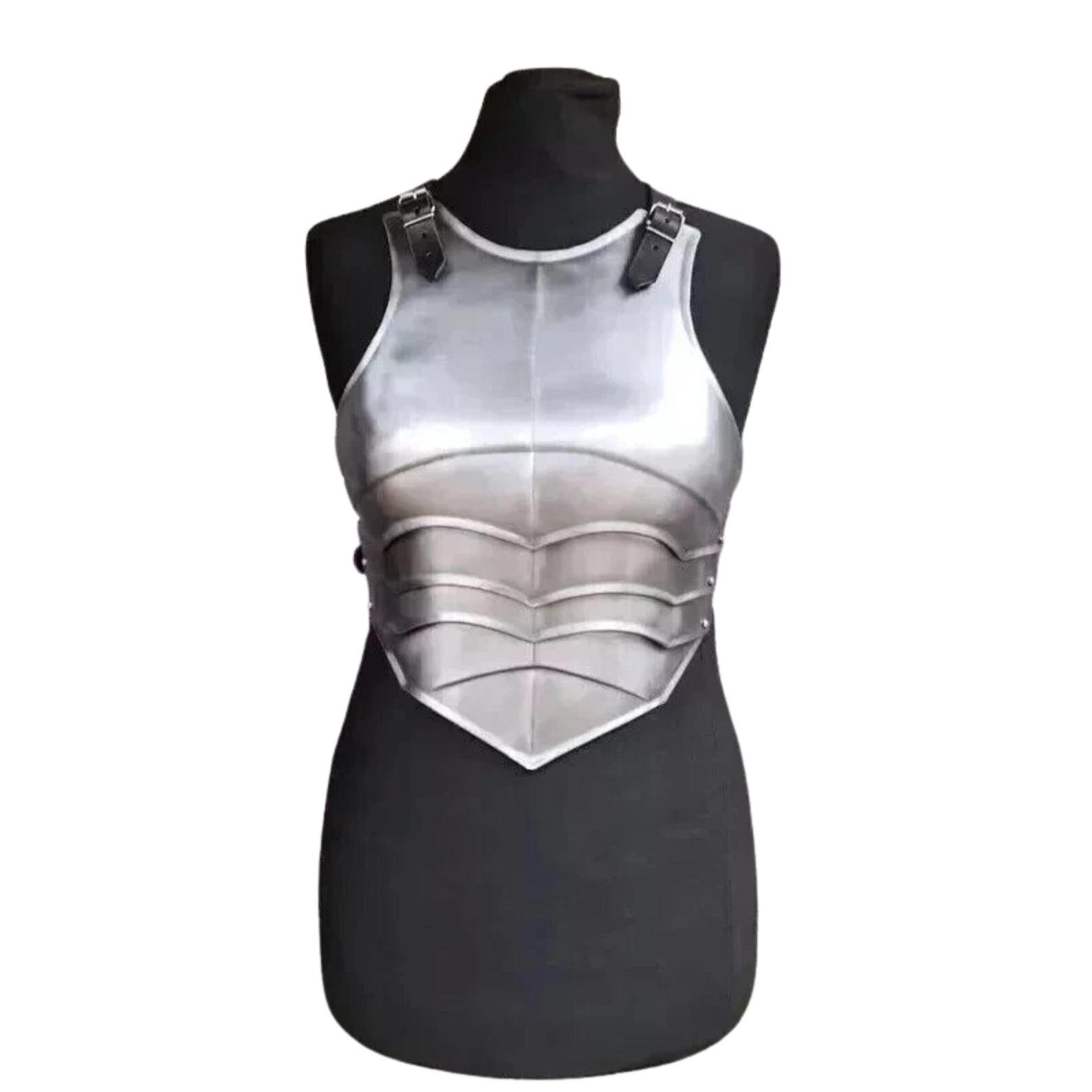 Women s Medieval Warrior Cosplay Costume Breastplate LARP Fantasy Outfit S , M , L , XL , XXL . серебряный