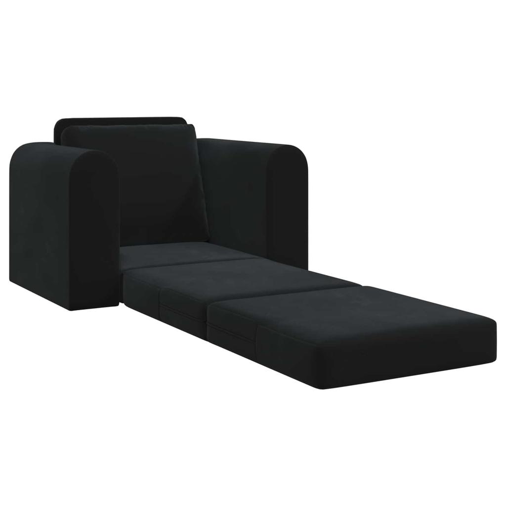 Black Sleeper Sofa 98 x 71 x 83 cm Velvet