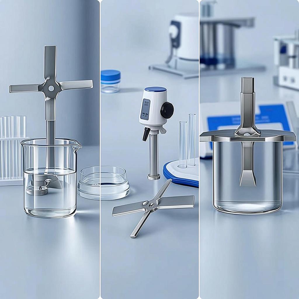 Scientific Dispersing Impeller 304 Stainless Steel Four with Center Hole CrossShaped Mixing