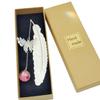 Chinese Style Dried Flower Bookmark with Feather, Metal Butterfly & Tassel - Ideal Teacher's Day Gift