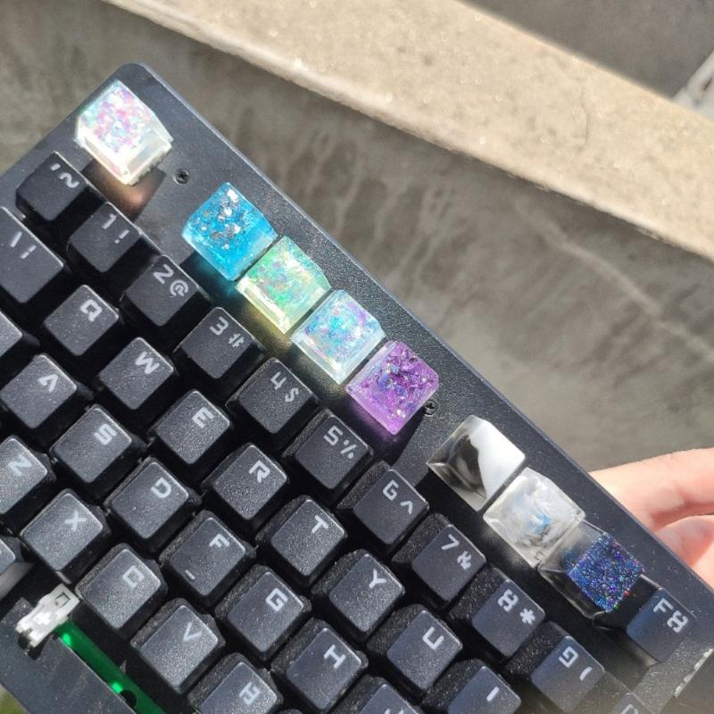 Keyboard Replacement Keycaps for Cherry MX Creative Handmade Customized OEM R4 Profile Resin Keycap 1 Pc