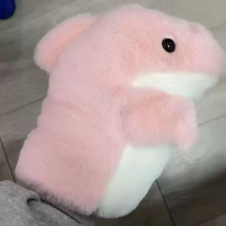 

Interactive Plush Baby Shark Hand Puppet with Moving Mouth 22cm