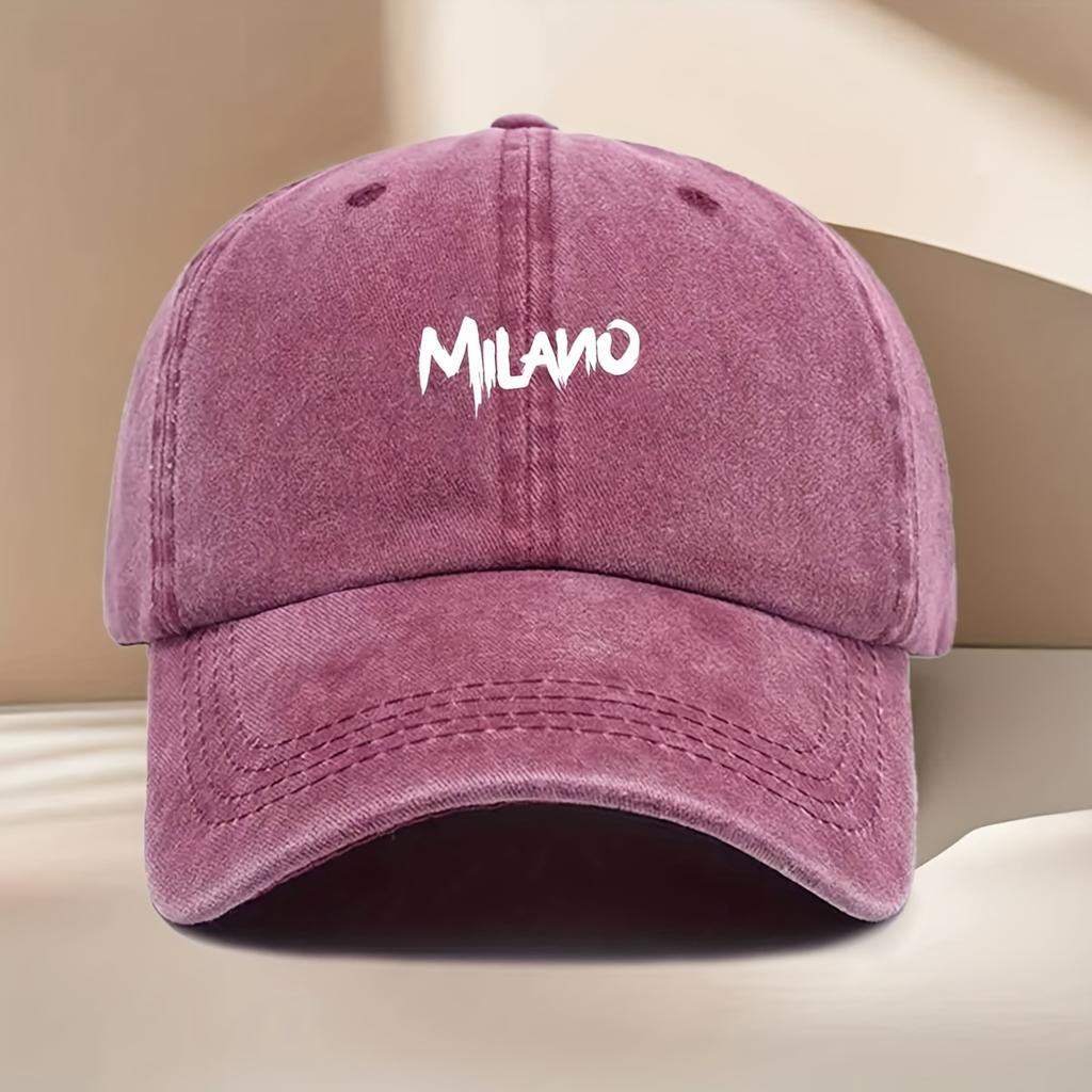 Text printed pattern baseball cap, casual, simple, versatile and trendy, unisex peaked cap
